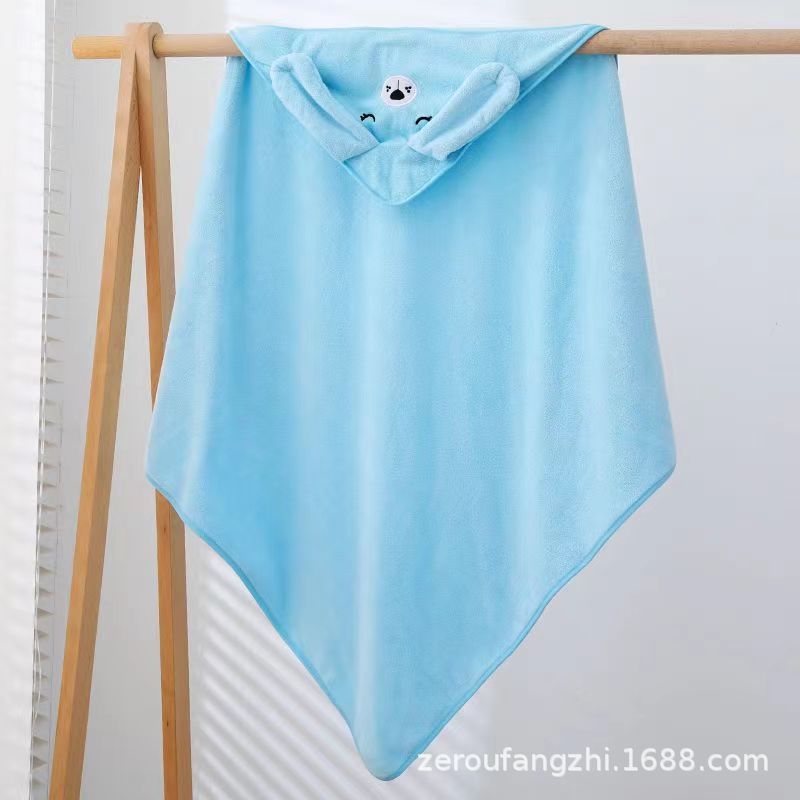 Coral fleece children's cloak bath towel newborn bath towel bath towel cute cartoon cloak bathrobe