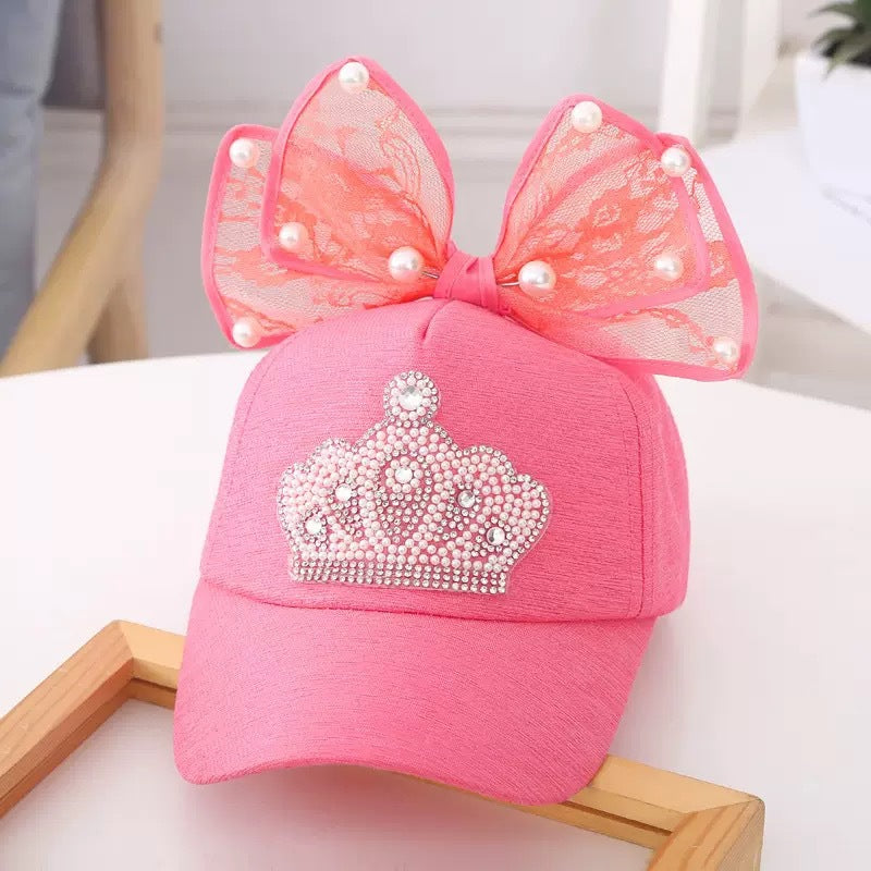 Hat Baby Baseball Cap Breathable Mesh Sun Hat Sun Protection Bowknot Peaked Cap Summer Sun Protection Sun Hat