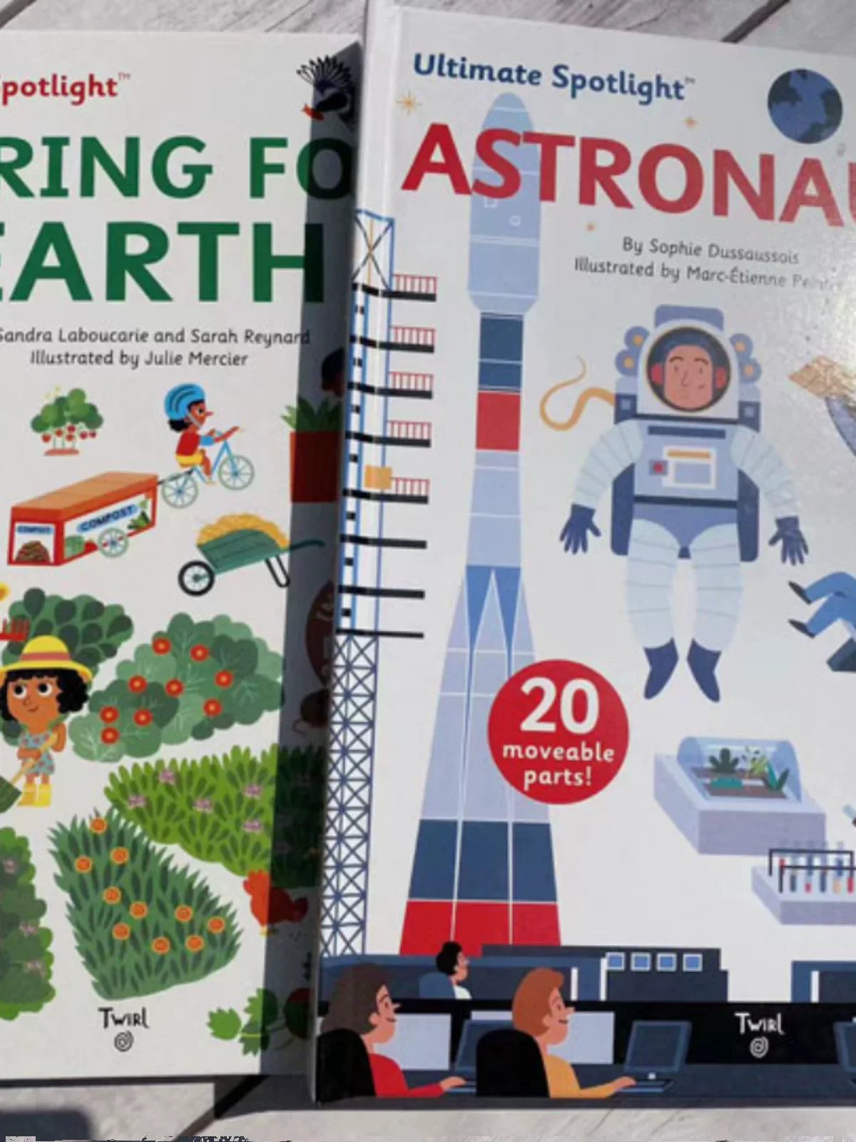 Square-Octavo Children’s 3D Early Learning Cognition & Science Hands-On Book: Space Excavator Tools Cardboard Toy Picture Book