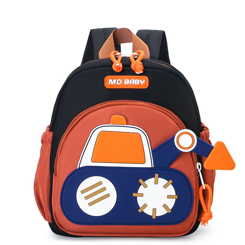Children's Schoolbags, Kindergarten Babies, 3-5 Year Old Boys' Backpacks, Early Education Class Kidsren's Small Excavator Casual Backpacks