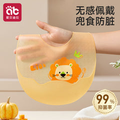 Baby Feeding Bib Silicone Bib Waterproof Children's Bib Anti-Dirt No-Wash Essential