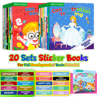 20 Volumes of Amazon Cross-Border New Product Sticker Books for Potential Development, Children's Enlightenment, Early Education Books for Babies, Cute