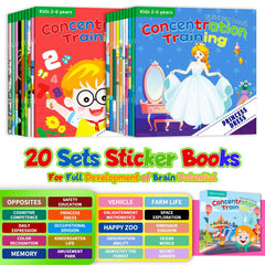 20 Volumes of Amazon Cross-Border New Product Sticker Books for Potential Development, Children's Enlightenment, Early Education Books for Babies, Cute