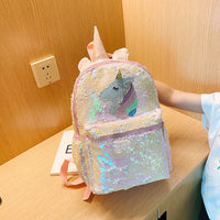 New Cross-Border Fashion Sequin Kids Backpack Pink Lightweight Cute Cartoon Mini Versatile Bag (Add Your Logo)