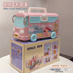 Koala Diary Bus Play House Toy Storage Transformation Rv Villa Doll House Boy Girl Toy Gift