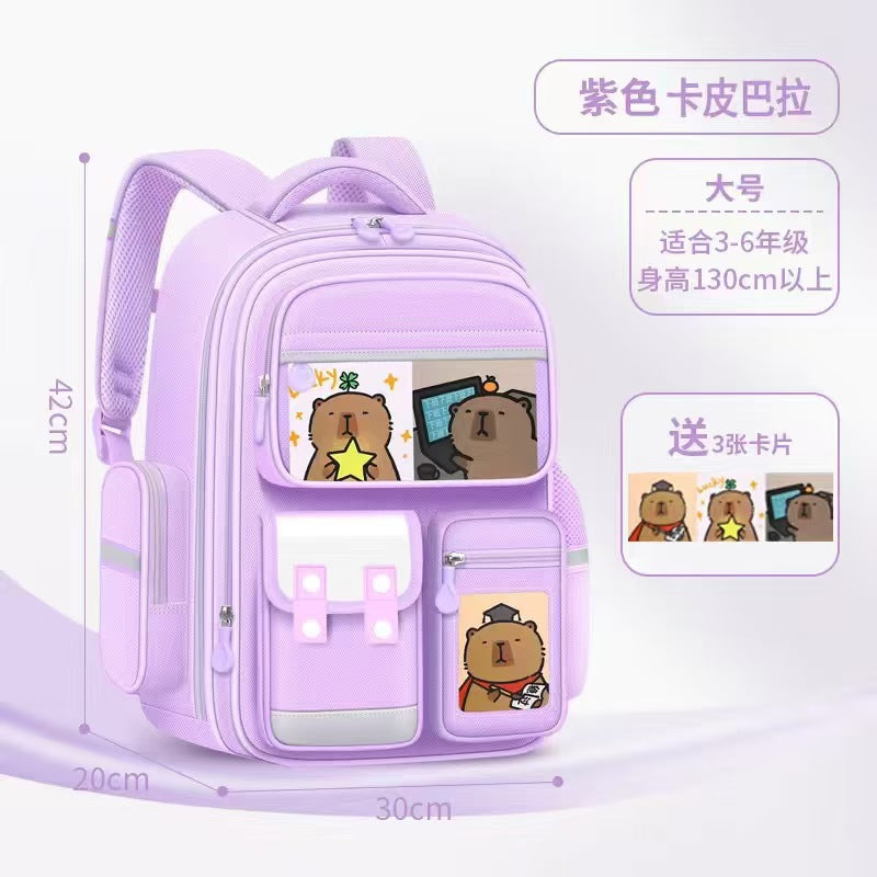 Cross-Border Backpack for Grades 1–6: 2026 New Orthopedic School Backpack, Load-Reducing Spine Support, Large Capacity Kids’ Rucksack