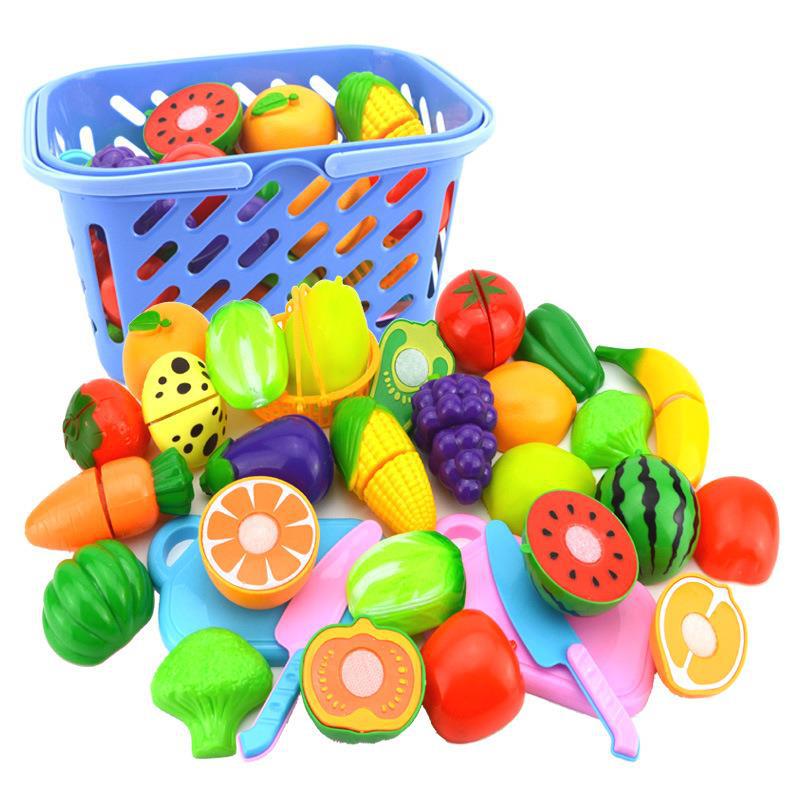 Cross-border Children's Play-house Simulation Vegetables and Fruits Cutting Music Girls Cooking Kitchenware Educational Kitchen Toy suit