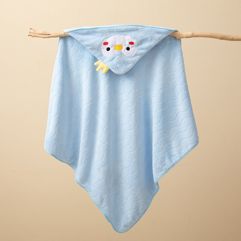 Coral fleece children's cloak bath towel newborn bath towel bath towel cute cartoon cloak bathrobe