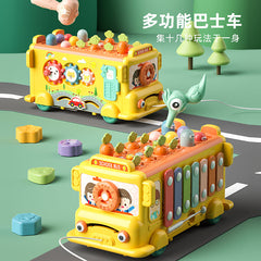 New multifunctional baby bus storage box early education machine puzzle intelligent baby music Enlightenment toy