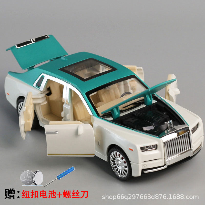 Open the door and talk about the phantom car model children's inertia toy car boy baby simulation sound and light music car