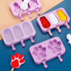 Food grade silicone ice cream mold with lid ice box DIY homemade creative popsicle