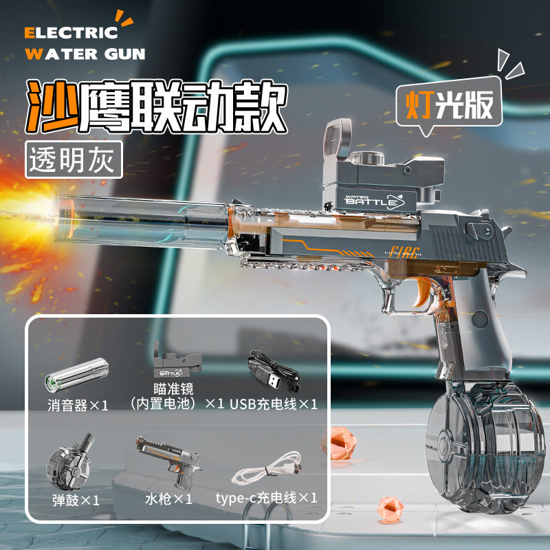 Cross-border electric M416 water gun continuous charging water spray water large capacity men and girls hand-held outdoor summer toys