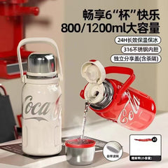 New Thermos Cup Women's 316 Stainless Steel Kettle Sports Large Capacity Outdoor Water Cup Portable Sports Cup