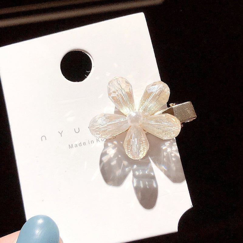 Pearl Small Hairpin Grabber Kidsren's Small Clip Headdress Bangs Artifact Top Clip Broken Hair Hairpin Female Forehead Side