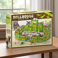 <Portable Gift Box>Diy Dinosaur Villa Assembling Toy Amazon Boys Educational Toy Gift 3-8 Years Old