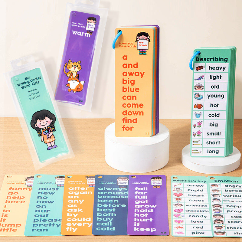 Cross-border New English Words High Frequency Words Cognitive Card Flash Card English Early Education Teaching Aware Learning Card Training Teaching Aware