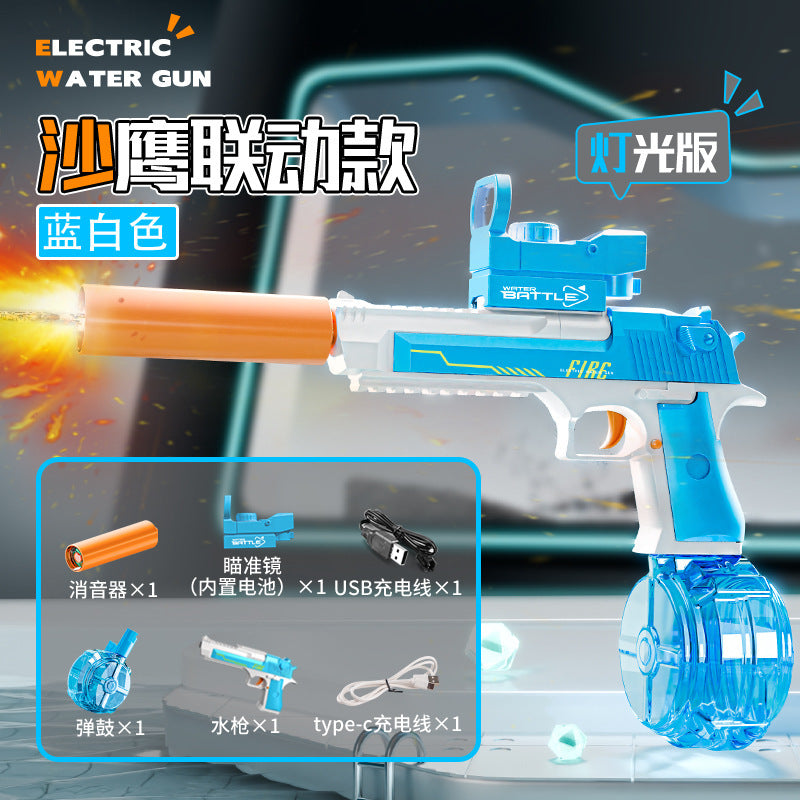 Cross-border electric M416 water gun continuous charging water spray water large capacity men and girls hand-held outdoor summer toys