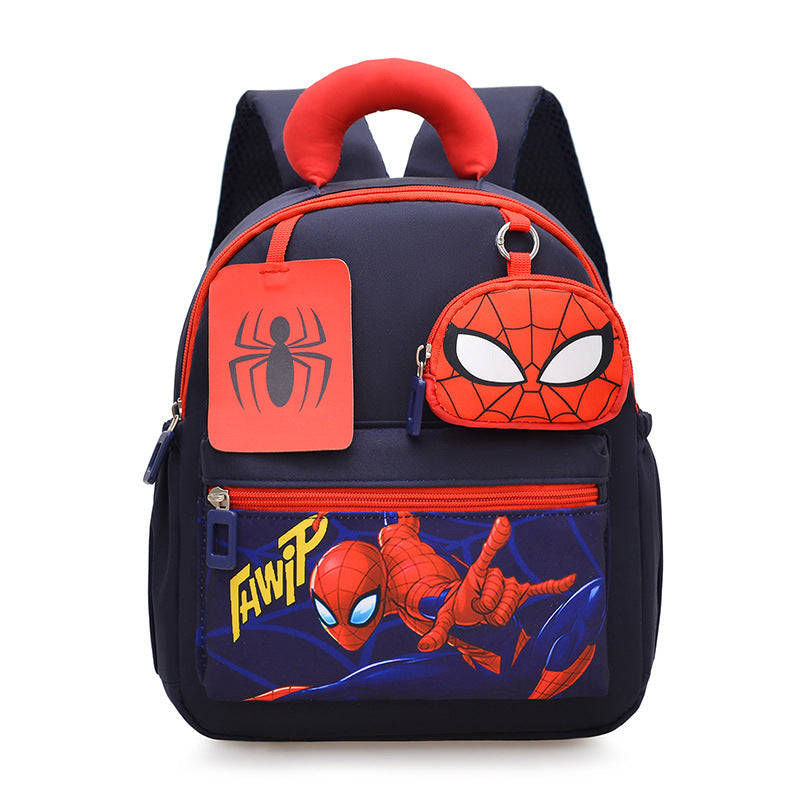Kindergarten School Bag Cartoon Spider-Man Small and Medium Class Baby School Backpack Boys and Girls Travel Bag Children's Backpack
