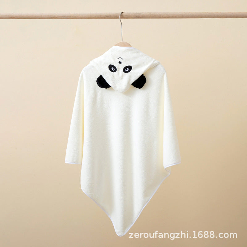 Coral fleece children's cloak bath towel newborn bath towel bath towel cute cartoon cloak bathrobe