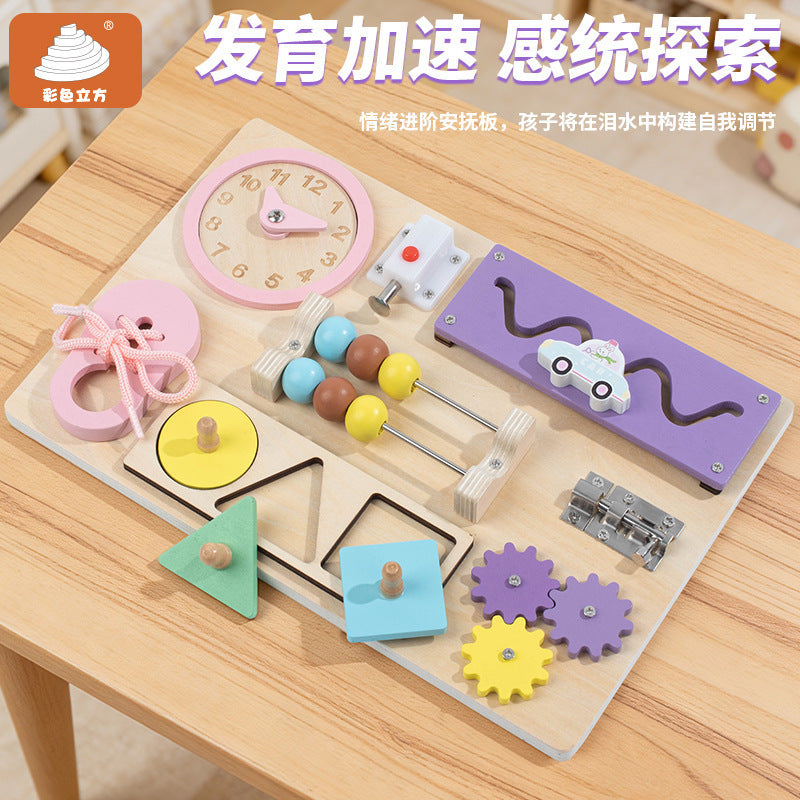 Children's Educational Multifunctional Early Education Busy Board Sensory Training Montessori Early Education Teaching Aids Toys Wholesale