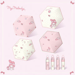 Sanrio Authentic My Melody Sunscreen Umbrella for Women, Dual-Use for Sun and Rain, Thickened Folding Manual Umbrella with Figurine Design