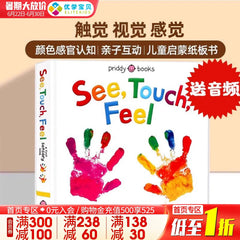 See Touch Feel: English Original First Sensory Book (Touch & Visual Perception) — A First Sensory Touch Book for Toddlers & Kids, Preschool Early Learning English Reading, Parent-Child Interactive Game Book, Includes a Small Mirror