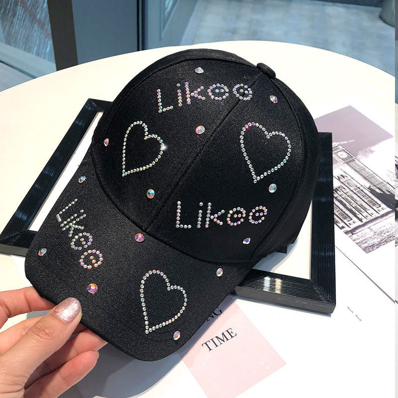 Cross-border Hat Women's New Sunscreen Sun Hat Trendy Baseball Cap Spring and Summer Fashion Sun Rhinestone Cap in stock