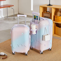 Gradient Ice Cream Suitcase, Popular among Girls, High Appearance Value, 24-Inch Travel Trolley Case, 20-Inch Password Box, Student 26inch