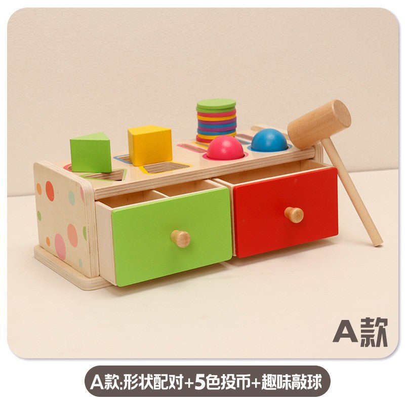 Montessori Early Education Teaching Aids, Kidsren's Educational Toys, Kindergarten Shape and Color Classification Matching Coin Box Gifts