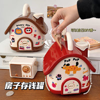 House shape piggy bank dopamine piggy bank boys and girls holiday gifts can be stored in desirable toy storage box