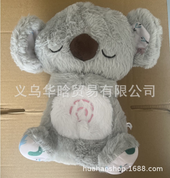 Cross-Border Breathing Koala Soothing Sleep Music Box Plush Toy Sleep Companion Doll Wholesale