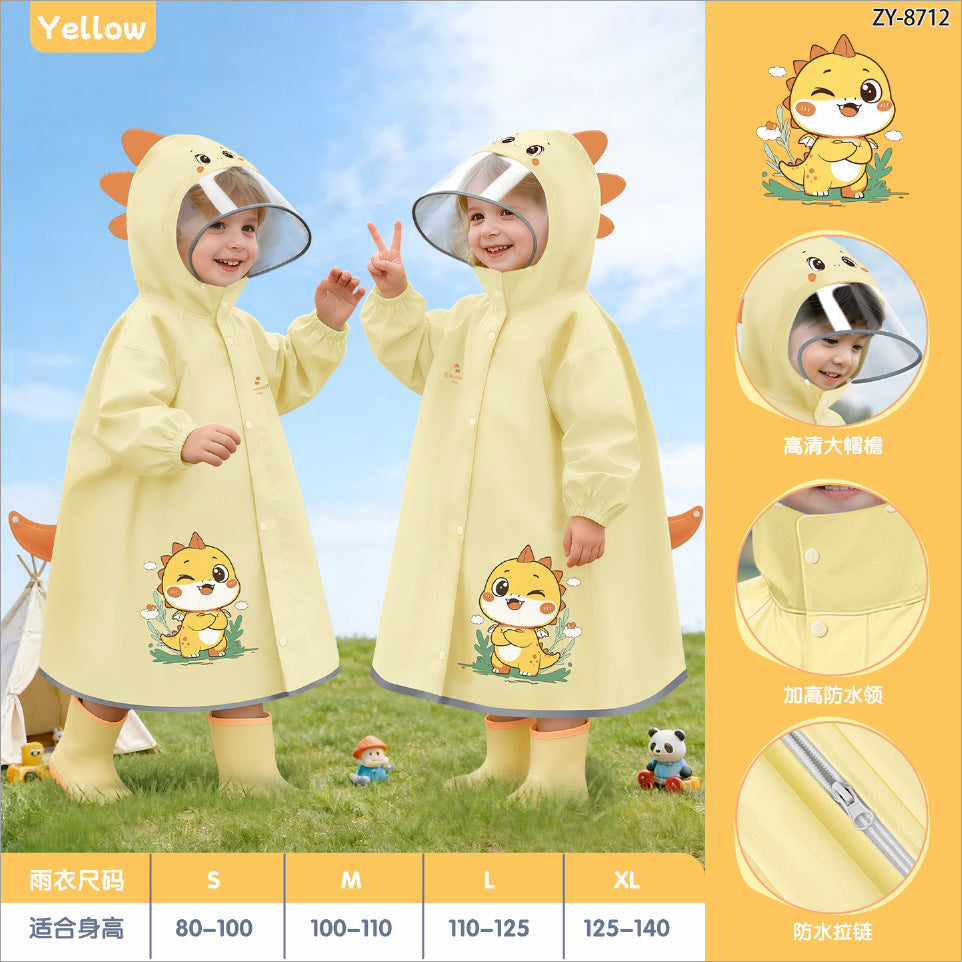 One-Piece Rainproof Kidsren's Raincoat for Kindergarten Special Male Full Body 2025 New Style Female Student Principal