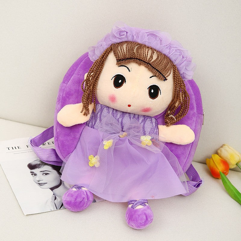 Kindergarten 0-6 Year Old Kidsren's School Bag for Girls, Flower Fairy Doll Backpack, Cute Kidsren's School Bag