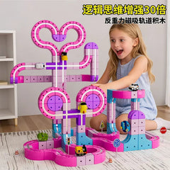 Girls' Versatile Magnetic Educational Building Blocks DIY Assembly Electric Suspended Track High-Speed Rail Train Children's Toy Gift 3