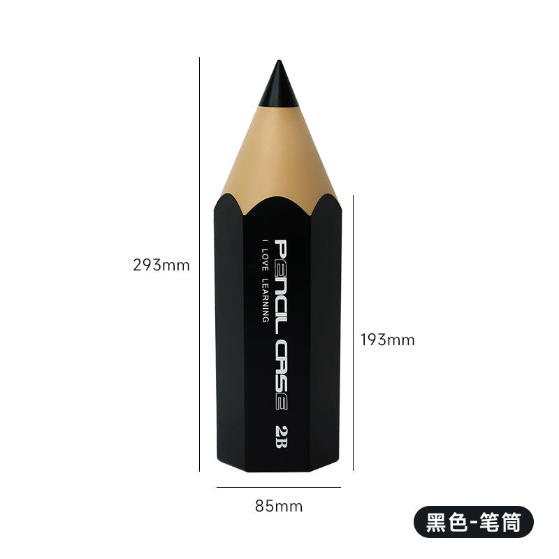 Pencil Shaped Pen Containers Student Creative Desktop with Lid Dustproof Stationery Storage Pen Box Storage Bucket Cosmetic Brush Cartridge