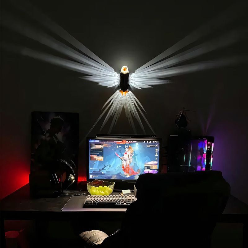 Cross-Border Projection Owl Eagle Night Light Wall Decoration Lamp Indoor Grand Vision Eagle Decoration Manufacturer Wholesale