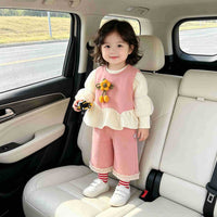 2026 Spring and Autumn Fashionable Three-Piece Set for Infants and Toddlers, Factory Direct Sale, Versatile Korean-Style Daily Outfits for Babies