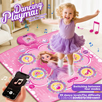 Cross-Border New Model Bluetooth Light-Up Children's Dance Mat, Home-Use Foot-Operated Music Mat, Baby Outdoor Exercise Early Education Toy