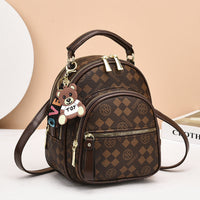 BAGGIRL  New Trendy Printed Mini Backpack, Super Popular “Net Red” Style, Crossbody Shoulder Bag & Convertible Backpack, Women’s Two-Way Bag