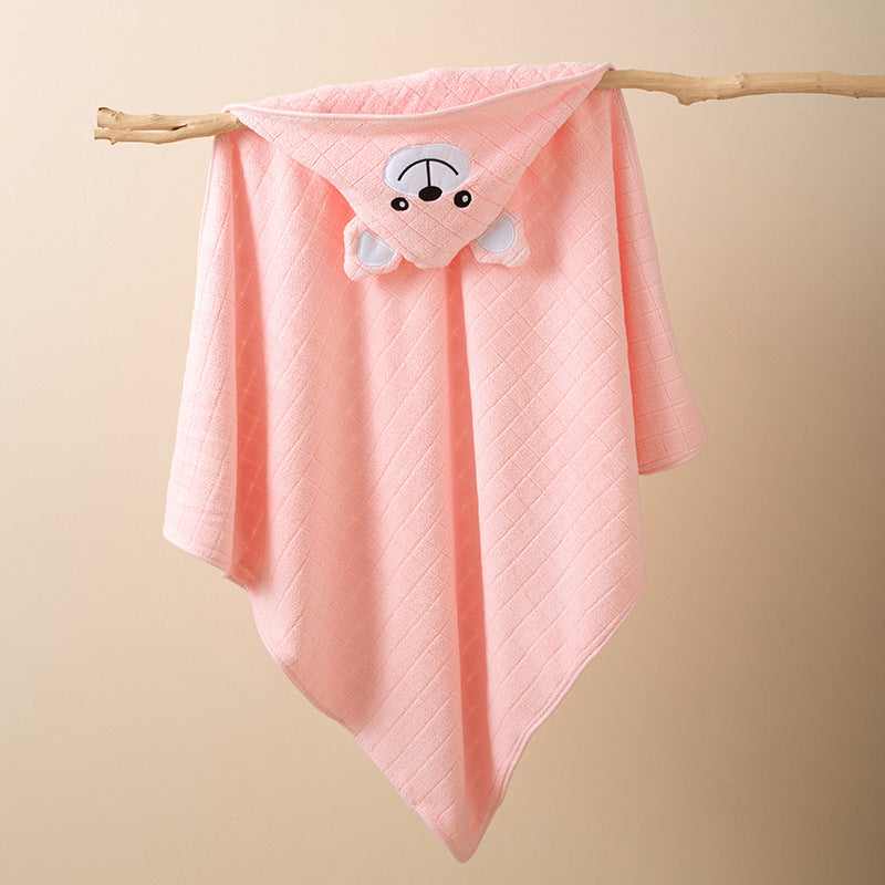 Coral fleece children's cloak bath towel newborn bath towel bath towel cute cartoon cloak bathrobe