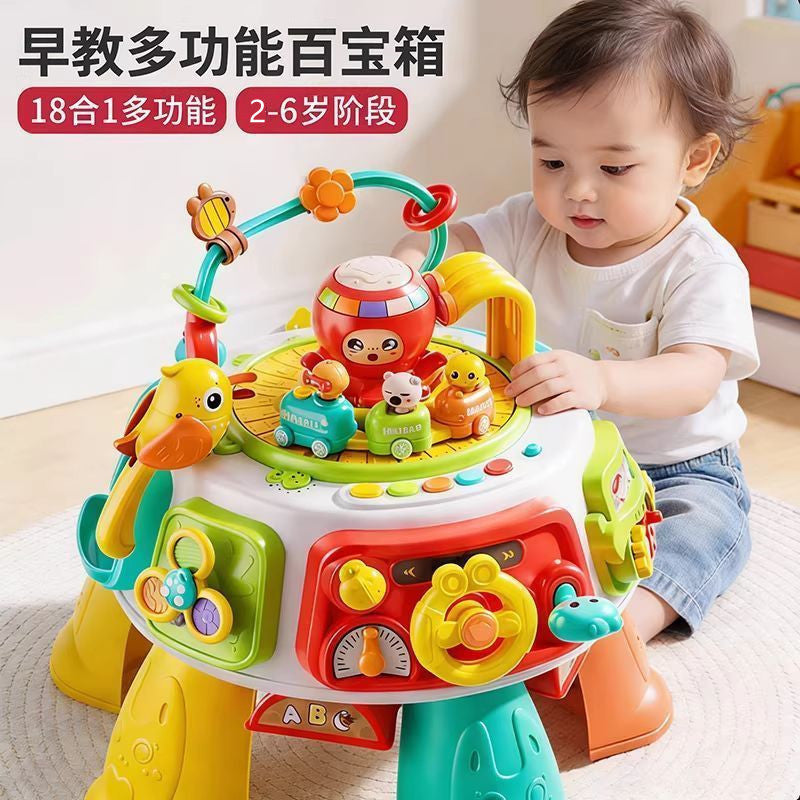 Baby Activity Game Table – Multifunctional Learning Toys for Early Education, Developmental Busy Toddler, Multisided Shape Baby Hand Training