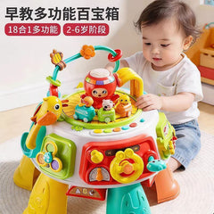 Baby Activity Game Table – Multifunctional Learning Toys for Early Education, Developmental Busy Toddler, Multisided Shape Baby Hand Training
