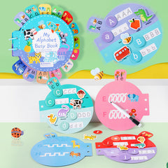Cross-border children's early education flashcards, alphabet recognition, quiet book, word, letter, shape, color recognition, educational busy book
