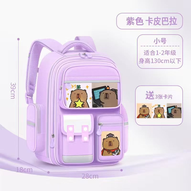 Cross-Border Backpack for Grades 1–6: 2026 New Orthopedic School Backpack, Load-Reducing Spine Support, Large Capacity Kids’ Rucksack