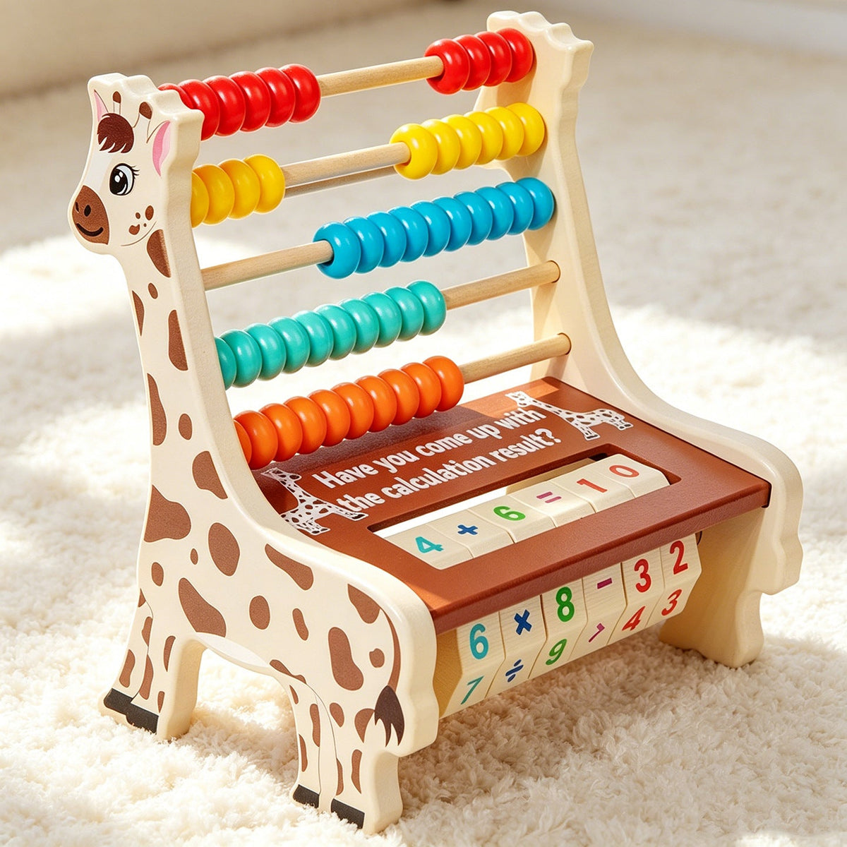 Children's Montessori Arithmetic Calculation Frame Addition and Subtraction Counting Tool Abacus Teaching Aids Kindergarten Enlightenment First Grade