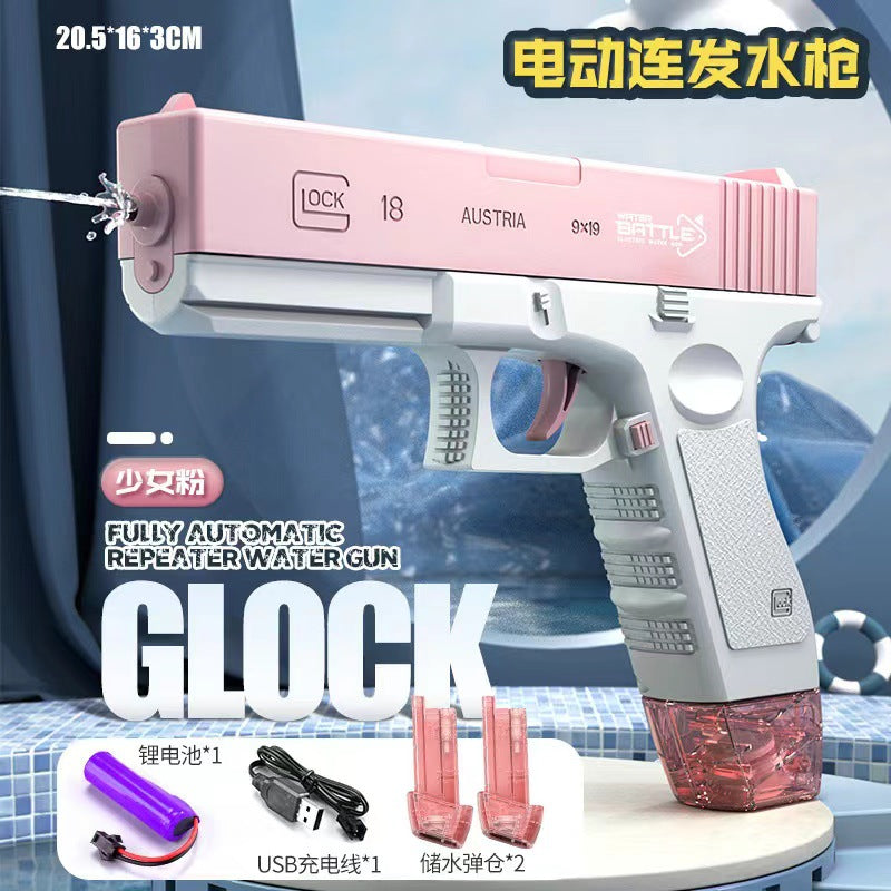Cross-border electric M416 water gun continuous charging water spray water large capacity men and girls hand-held outdoor summer toys
