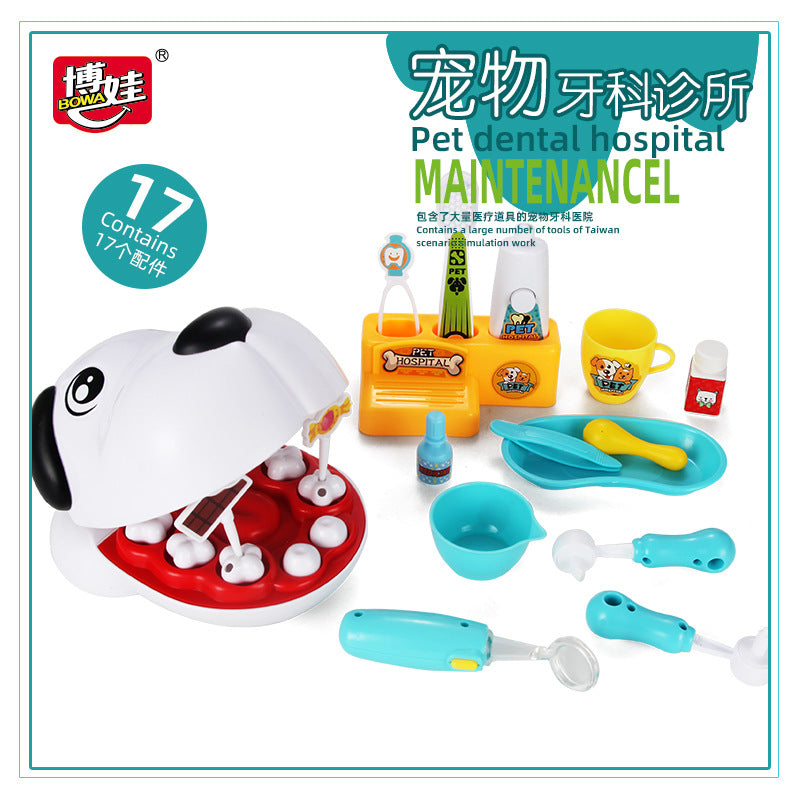 Pet Rabbit Dentist Set Timeout Simulation Animal Dog Teeth Nurse Pretend Play Children's Educational Toys Wholesale