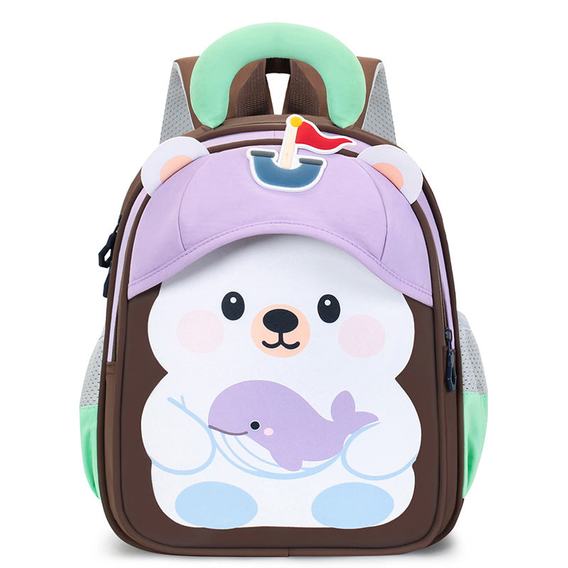 Children's Schoolbags with Cartoon Animals for 3-5 Year Old Babies, School Backpacks for Boys and Girls in Small and Medium Classes, Kindergarten Backpacks