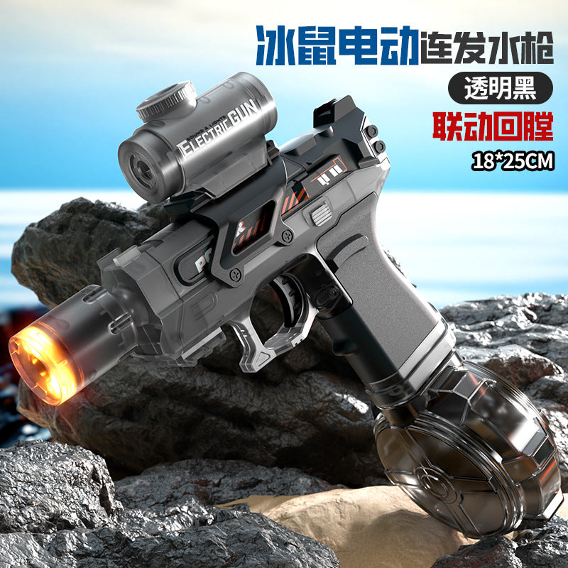Cross-border electric M416 water gun continuous charging water spray water large capacity men and girls hand-held outdoor summer toys