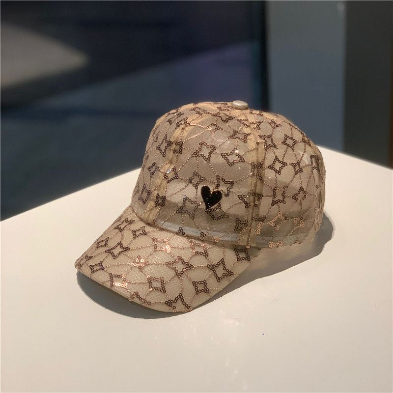 Cross-border Hat Women's New Sunscreen Sun Hat Trendy Baseball Cap Spring and Summer Fashion Sun Rhinestone Cap in stock